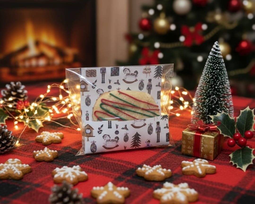 Cookie glaceado no cartão